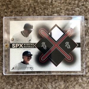 2001 upper deck SPX winning materials game used jerseys. Frank Thomas/Ordonez